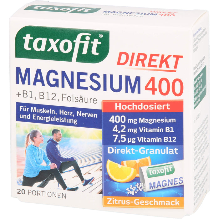 taxofit Magnesium 400 Direkt-Granulat, 20 pcs. Sachets