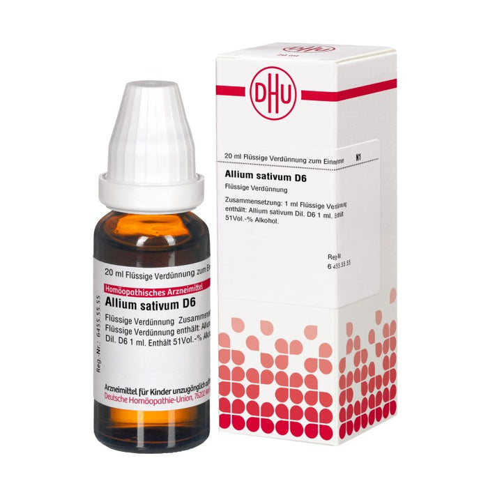 DHU Allium sativum D6 Dilution, 20 ml Lösung