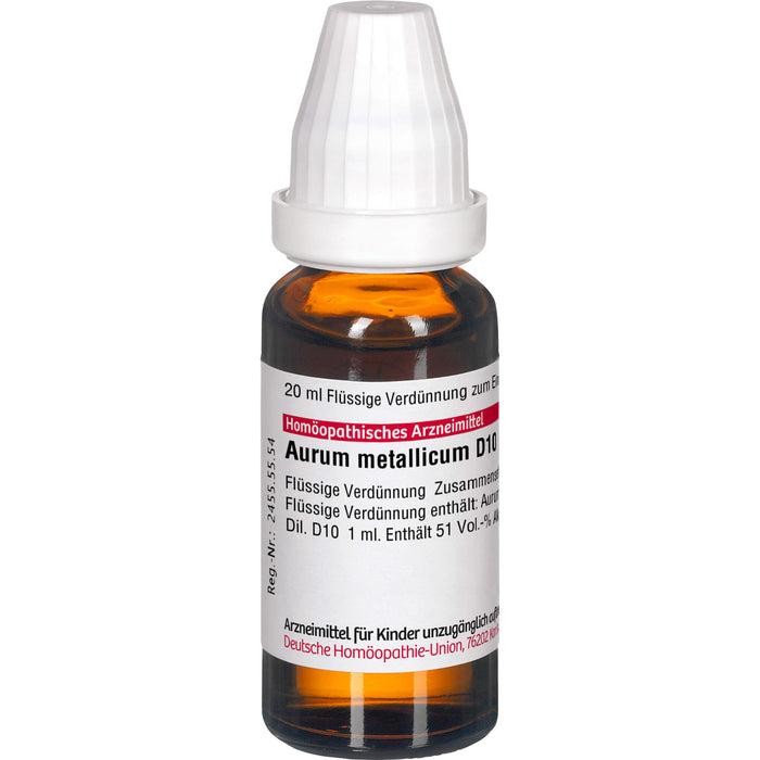 DHU Aurum metallicum D10 Dilution, 20 ml Lösung