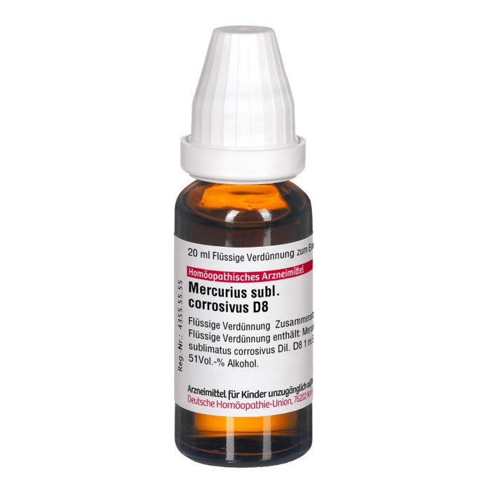 Mercurius sublimatus corrosivus D8 DHU Dilution, 20 ml Lösung