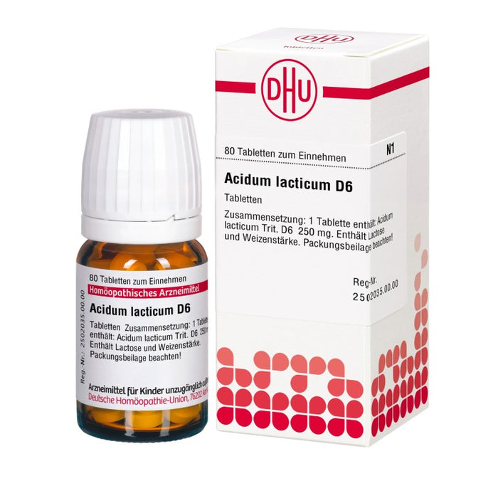 DHU Acidum lacticum D6 Tabletten, 80 pc Tablettes