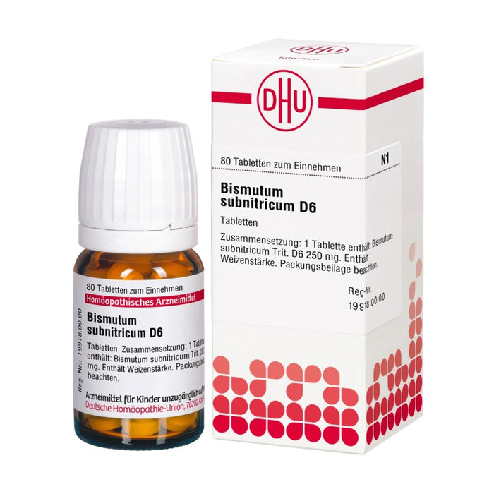 DHU Bismutum subnitricum D6 Tabletten, 80 pc Tablettes