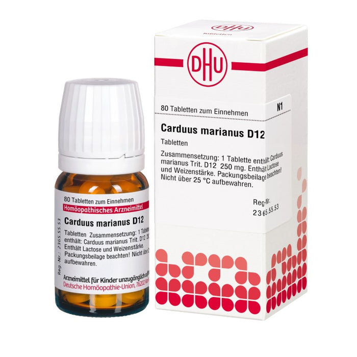 DHU Carduus marianus D12 Tabletten, 80 St. Tabletten