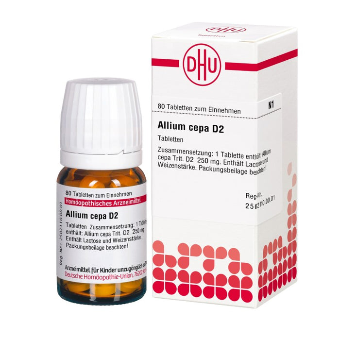 DHU Allium cepa D2 Tabletten, 80 St. Tabletten