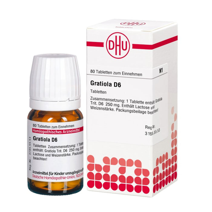 DHU Gratiola D6 Tabletten, 80 pc Tablettes