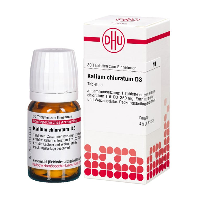 DHU Kalium chloratum D3 Tabletten, 80 St. Tabletten