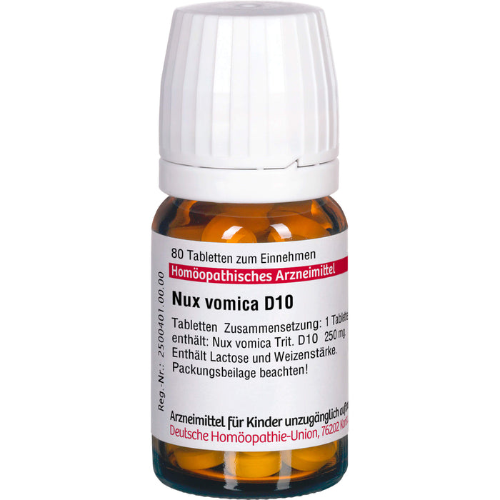 DHU Nux vomica D10 Tabletten, 80 St. Tabletten