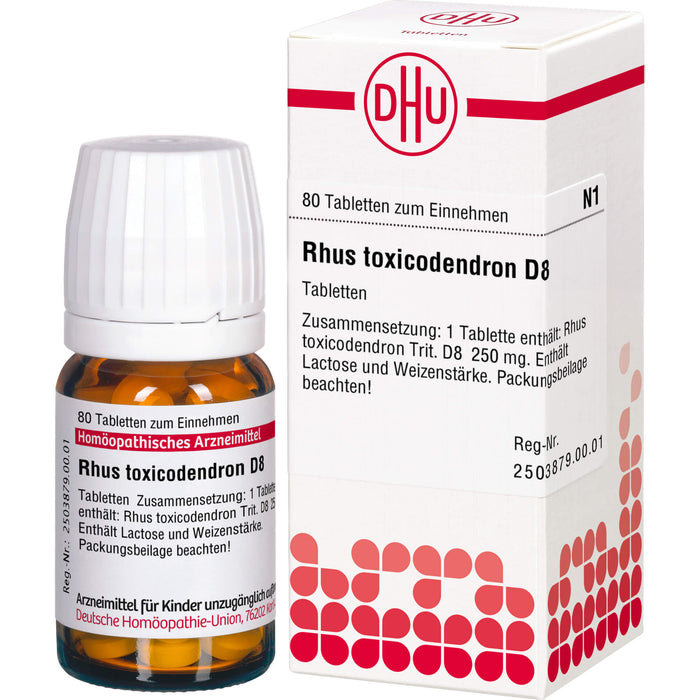 DHU Rhus toxicodendron D8 Tabletten, 80 St. Tabletten