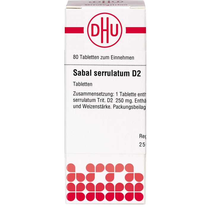 DHU Sabal serrulatum D2 Tabletten, 80 pc Tablettes