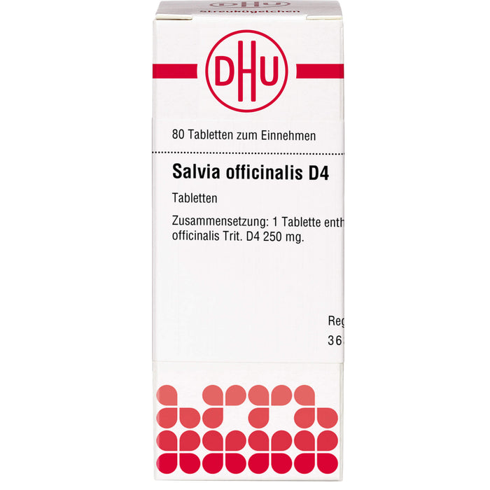 DHU Salvia officinalis D4 Tabletten, 80 pc Tablettes