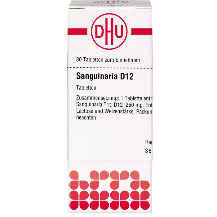 DHU Sanguinaria D12 Tabletten, 80 pcs. Tablets