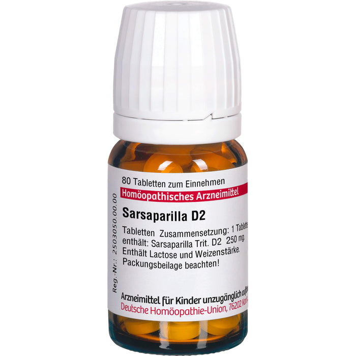 DHU Sarsaparilla D2 Tabletten, 80 St. Tabletten