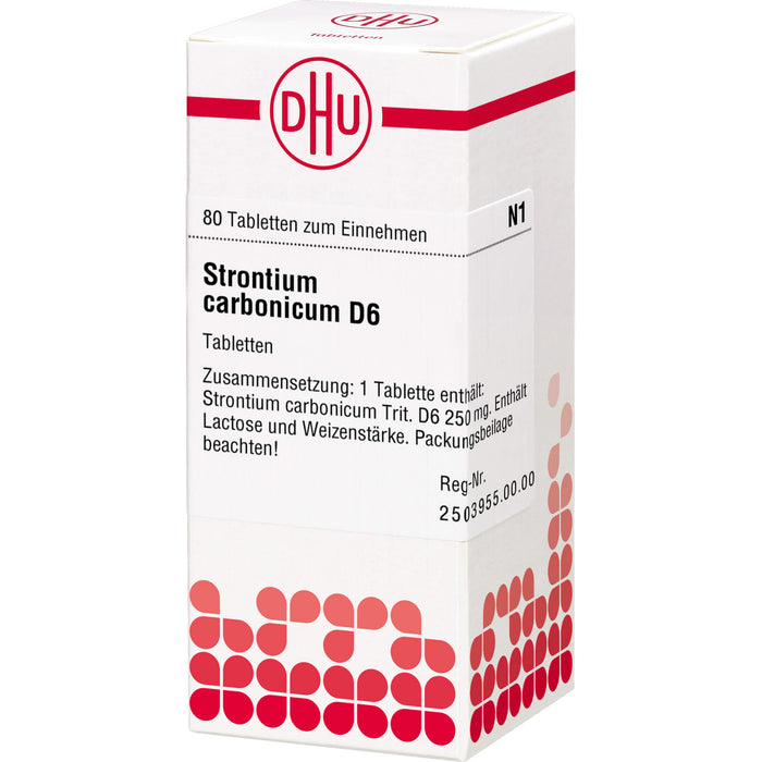 DHU Strontium carbonicum D6 Tabletten, 80 pc Tablettes