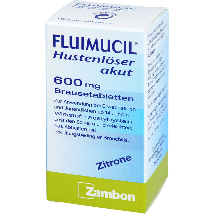 FLUIMUCIL Hustenlöser akut 600 mg Brausetabletten, 10 pc Tablettes