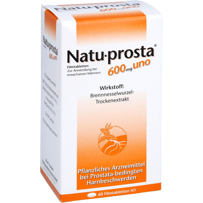 Natu-prosta 600 mg uno Filmtabletten bei Prostataerkrankungen, 60 pcs. Tablets