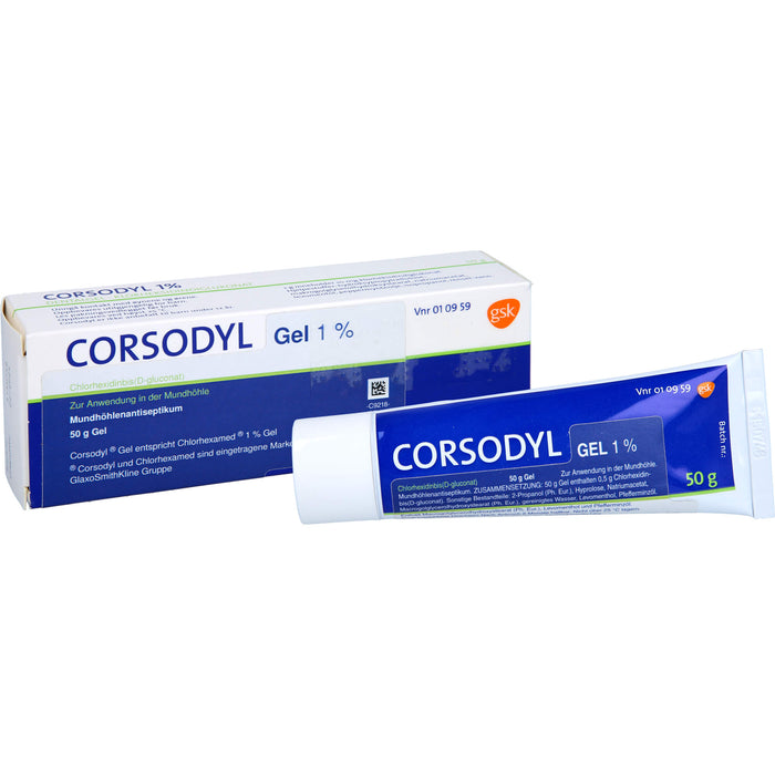 CORSODYL antiseptisches Gel 1 % zur Anwendung in der Mundhöhle, 50 g Gel