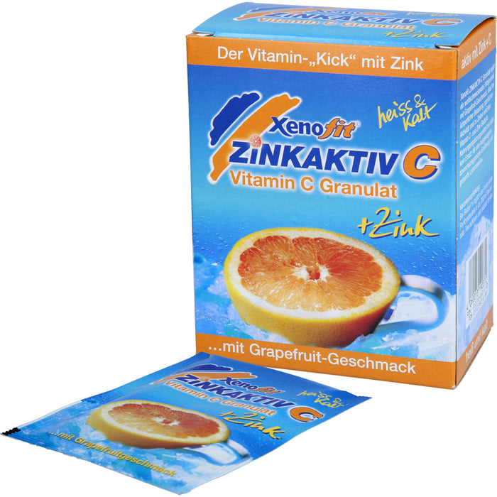 Xenofit Zinkaktiv C Vitamin C Granulat + Zink mit Grapefruit-Geschmack, 10 pcs. Sachets