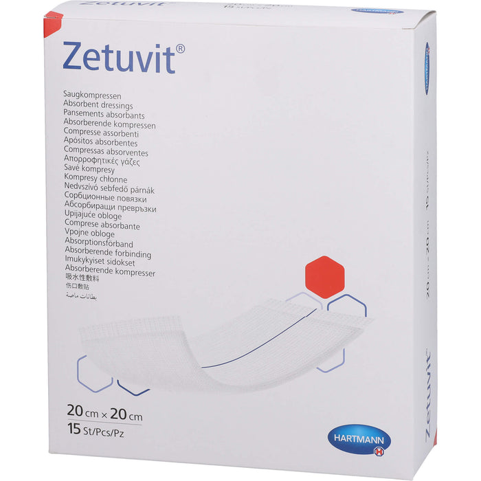 Zetuvit Saugkompresse steril 20 x 20 cm, 15 pc Compresses