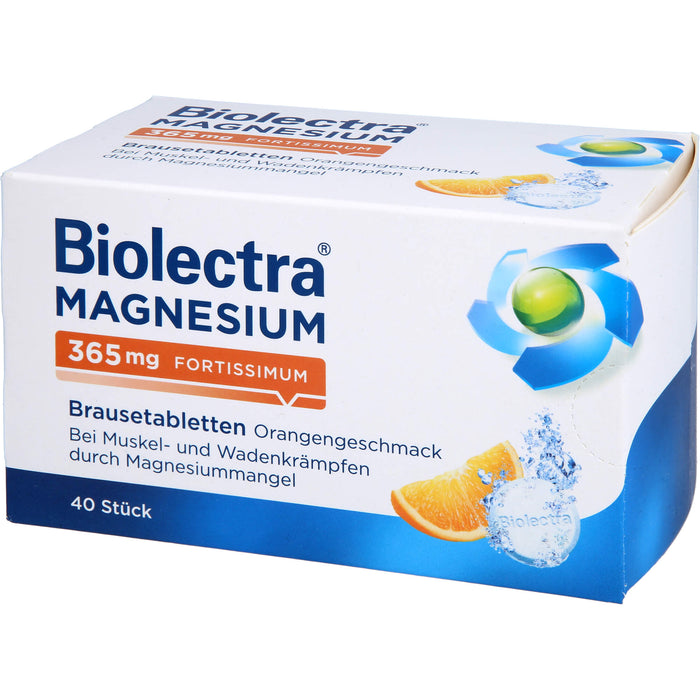 Biolectra Magnesium 365 mg fortissimum Brausetabletten Orangengeschmack, 40 St. Tabletten