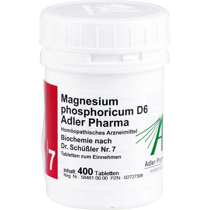 Adler Pharma Biochemie nach Dr. Schüßler Nr. 7 Magnesium phosphoricum D6 Tabletten, 400 pc Tablettes