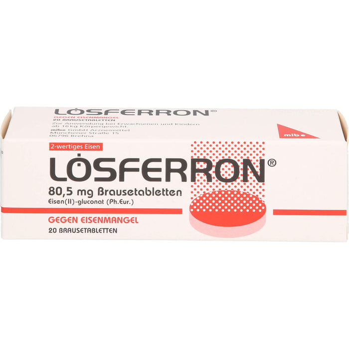 LOSFERRON Brausetabletten gegen Eisenmangel, 20 pcs. Tablets