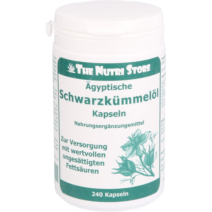 THE NUTRI STORE Ägyptische Schwarzkümmelöl Kapseln, 240 pc Capsules