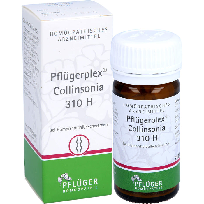 PFLÜGER Pflügerplex Collinsonia 310 H Tabletten bei Hämorrhoidalbeschwerden, 100 pcs. Tablets