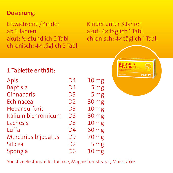 Sinusitis Hevert SL Tabletten, 100 pcs. Tablets