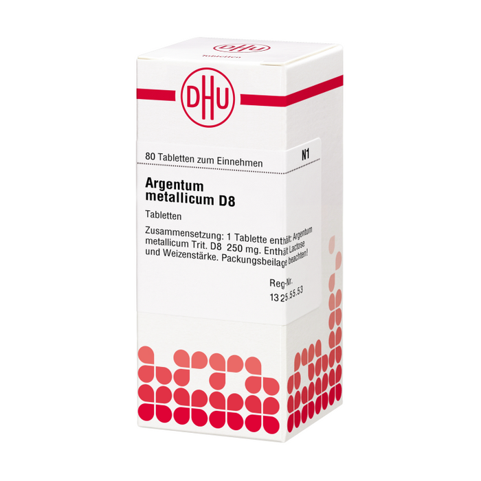 DHU Argentum metallicum D8 Tabletten, 80 St. Tabletten