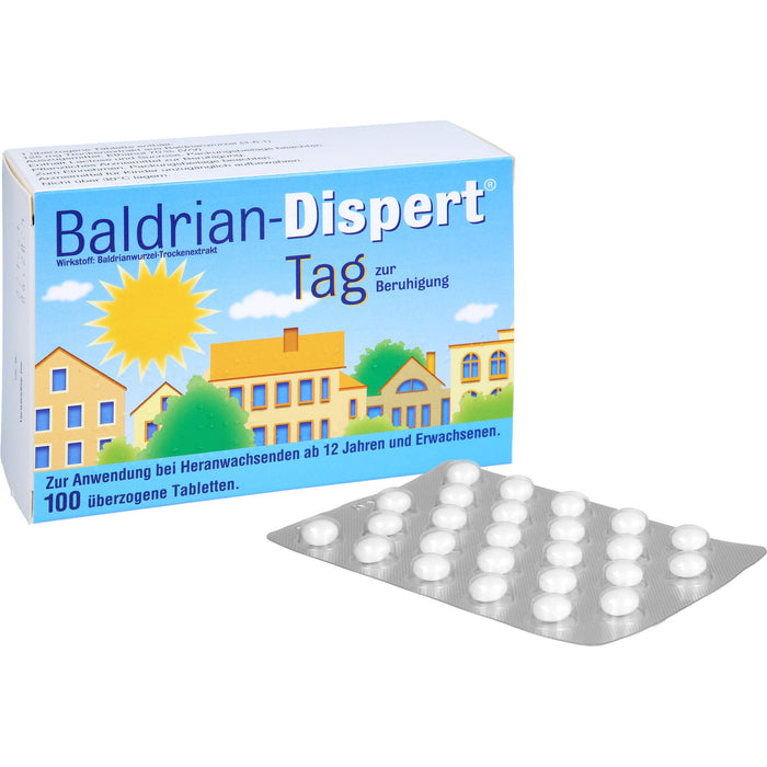 Baldrian-Dispert Tag überzogene Tabletten zur Beruhigung, 100 pcs. Tablets