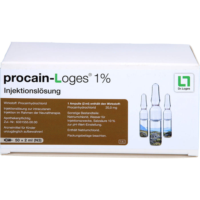 Procain-Loges 1 % Injektionslösung Ampullen, 50 pcs. Ampoules