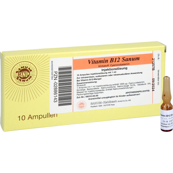 Vitamin B12 Sanum Injektionslösung, 10 pc Ampoules