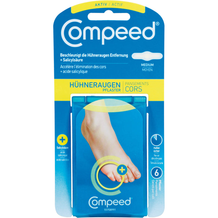 Compeed Hühneraugenpflaster + Salicylsäure medium, 6 pc Pansement