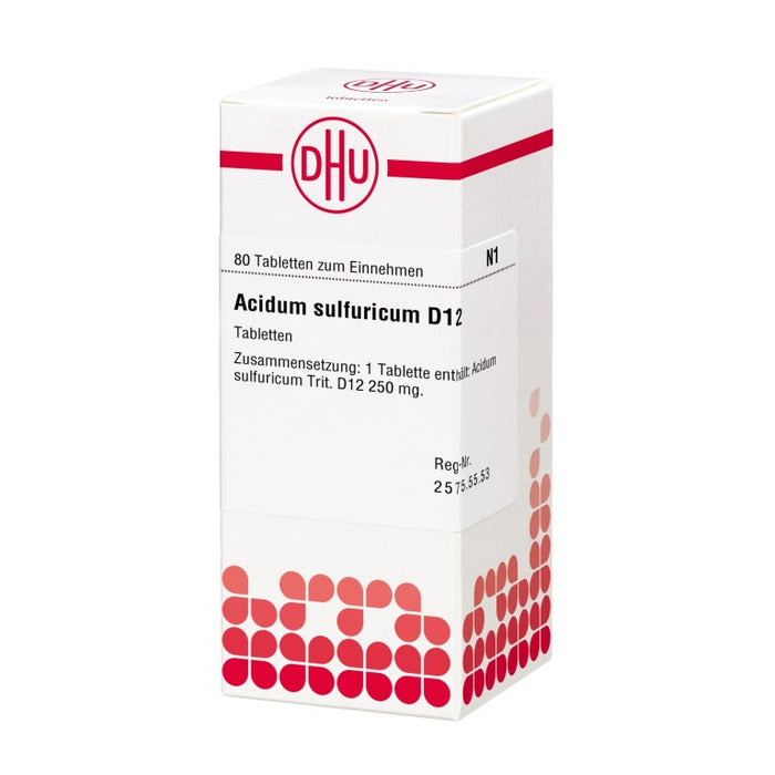 DHU Acidum sulfuricum D12 Tabletten, 80 pc Tablettes