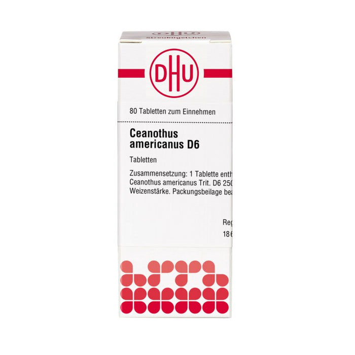 DHU Ceanothus americanus D6 Tabletten, 80 pc Tablettes