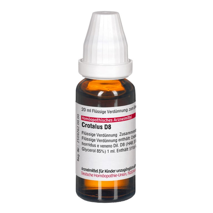 Crotalus D8 DHU Dilution, 20 ml Lösung