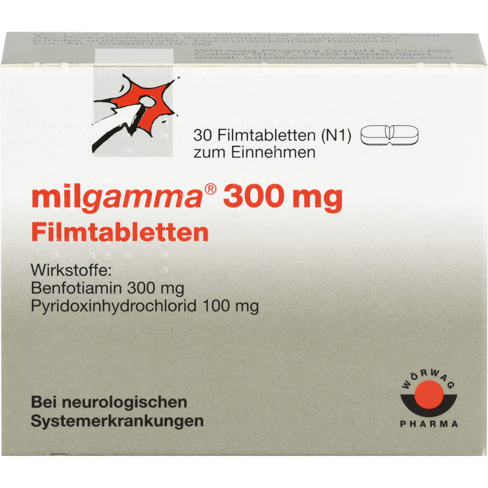 milgamma 300 mg Filmtabletten bei neurologischen Systemerkrankungen, 30 pc Tablettes