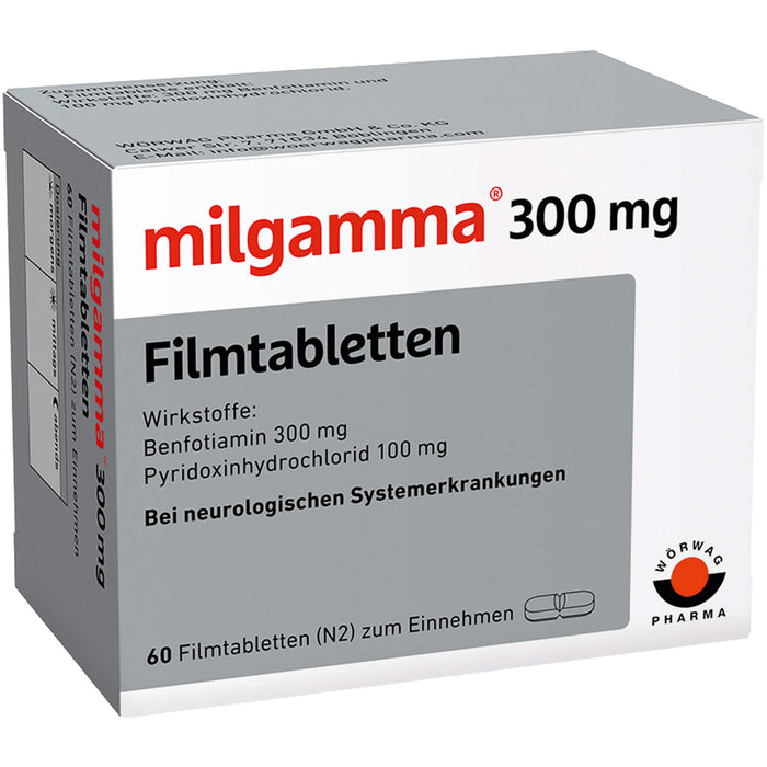 milgamma 300 mg Filmtabletten bei neurologischen Systemerkrankungen, 60 pc Tablettes