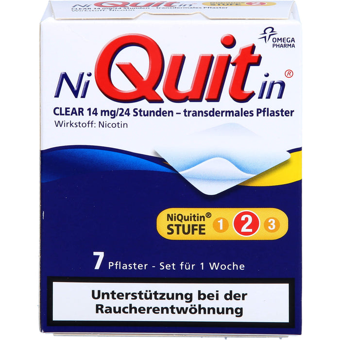 NiQuitin clear 14 mg/24 Stunden - transdermales Pflaster, 7 pc Pansement