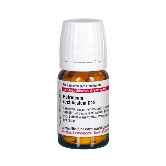 Petroleum rectificatum D12 DHU Tabletten, 80 St. Tabletten