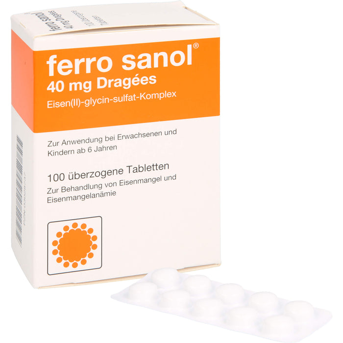 ferro sanol 40 mg Dragées, 100 St. Tabletten