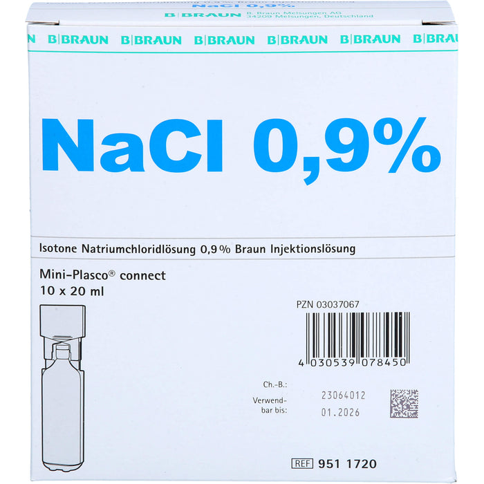 Kochsalzlösung 0,9% Braun Miniplasco connect 20ml, 200 ml Lösung