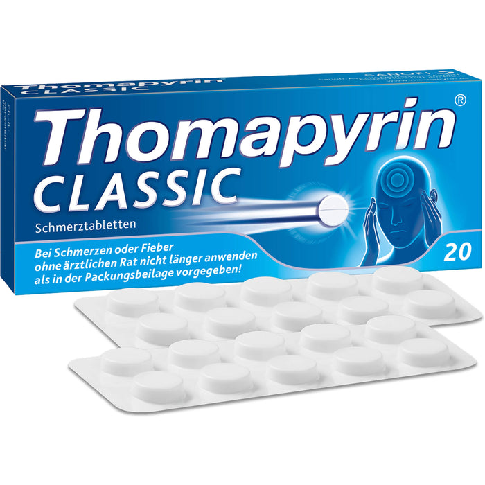 Thomapyrin classic Schmerztabletten Original von Sanofi-Aventis, 20 pcs. Tablets