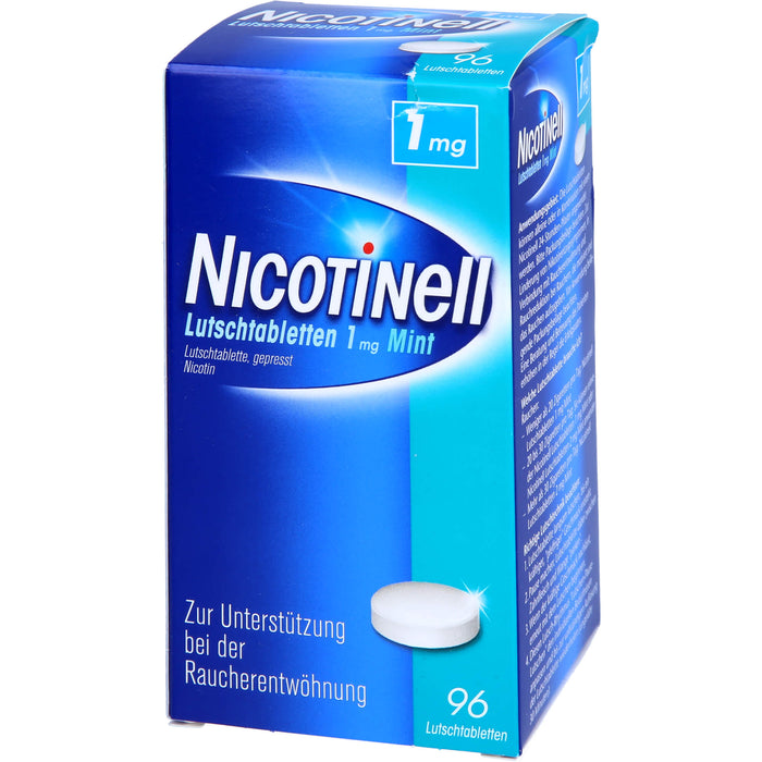 NICOTINell Lutschtabletten 1 mg Mint zur Raucherentwöhnung, 96 pcs. Tablets