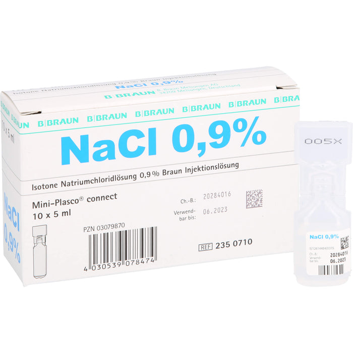 Isotone Kochsalzlösung NaCl 0,9% Braun Mini-Plasco connect, 50 ml Lösung