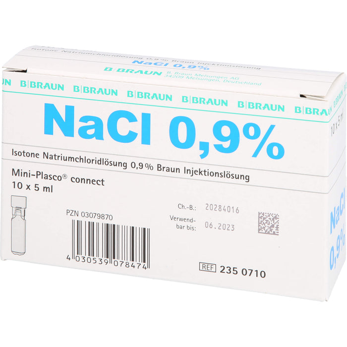 Isotone Kochsalzlösung NaCl 0,9% Braun Mini-Plasco connect, 50 ml Solution