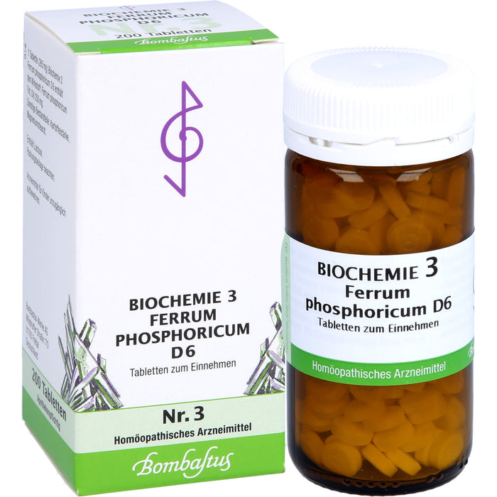 Biochemie 3 Ferrum phosphoricum Bombastus D6 Tbl., 200 St TAB