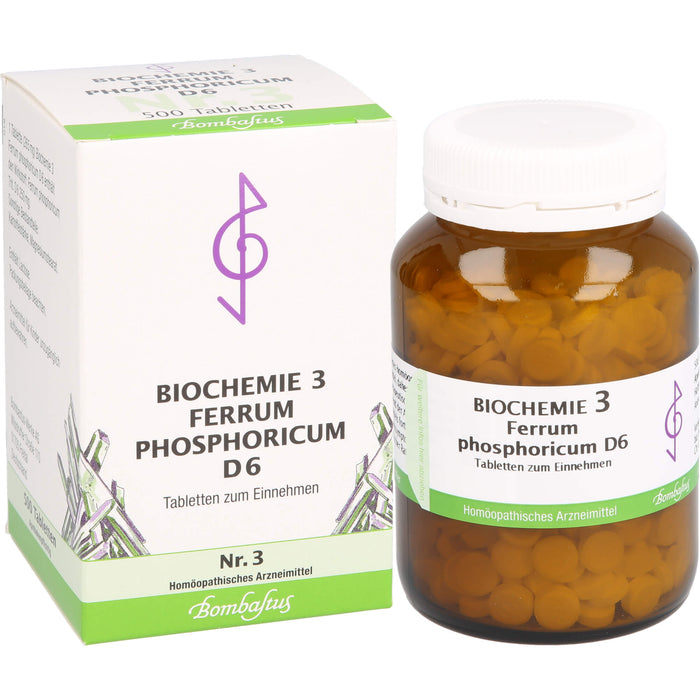 Biochemie 3 Ferrum phosphoricum Bombastus D6 Tbl., 500 St TAB