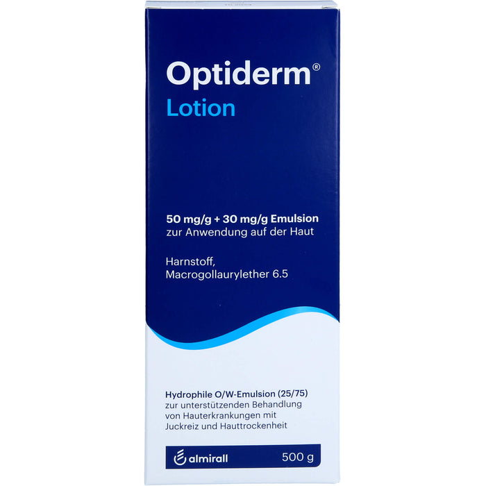 Optiderm Lotion für die Behandlung größerer juckender Hautflächen, 500 g Lösung