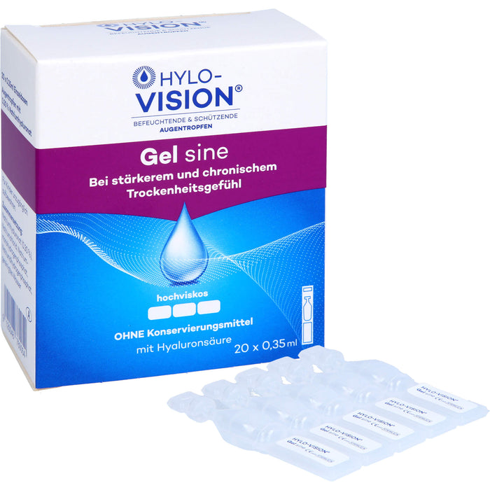 Hylo-Vision Gel sine Augentropfen, 20 pc Ampoules